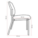 Buro Lindis 4 Leg Chair Black Powdercoat Frame Without Arms Fabric Black