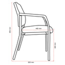 Buro Lindis 4 Leg Chair Black Powdercoat Frame With Arms Dillon PU Black