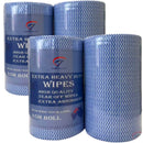 A&C Gentility Super Absorbent Heavy Duty Cleaning Wipes Extra Thick 90GSM 30x50cm 45m Blue Pack 4 Rolls