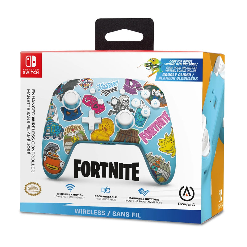 PowerA Enhanced Wireless Controller for Nintendo Switch Fortnite Sticker Mania