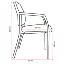 Buro Lindis 4 Leg Chair Black Powdercoat Frame With Arms Fabric Black