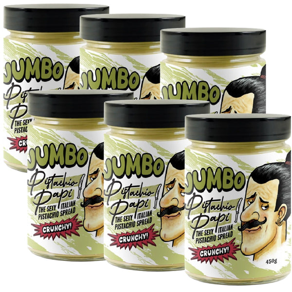 Pistachio Papi Crunchy Spread Italian Jumbo Size 450g Made In Italy 6 Pack Bulk