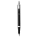 Parker IM Ballpoint Pen Black Lacquer Chrome Trim with Medium Tip Blue Ink