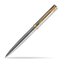 Waterman Impression Ballpoint Pen Stainless Steel Gold Trim Medium Gift Box