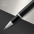 Parker IM Rollerball Pen Black Lacquer Chrome Trim with Gift Box