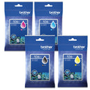 Brother LC536 Ink Cartridge Set Genuine Black/Cyan/Magenta/Yellow LC-536