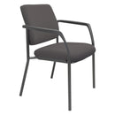 Buro Lindis 4 Leg Chair Black Powdercoat Frame With Arms Safetex Charcoal