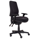 Buro Roma 3 Lever High Back With Seat Slide With Arms Black