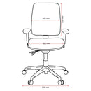 Buro Roma 3 Lever High Back With Seat Slide With Arms Navy