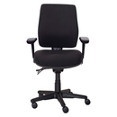 Buro Roma 3 Lever High Back With Seat Slide With Arms Black