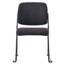 Buro Mario Sled Base Chair Black Powdercoat Frame Without Arms Fabric Black
