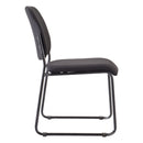 Buro Mario Sled Base Chair Black Powdercoat Frame Without Arms Fabric Black