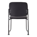 Buro Mario Sled Base Chair Black Powdercoat Frame Without Arms Fabric Black