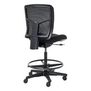 Buro Mondo Tivoli Drafting Chair 1-Lever Mesh Back Without Arms Zen Black