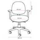 Buro Mondo Java Chair 3-Lever Mid Back Without Arms Black