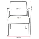 Buro Bella Guest Chair With Arms Dillon PU Stratus