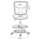 Buro Mondo Tivoli Drafting Chair 1-Lever Mesh Back Without Arms Zen Black