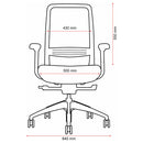 Buro Konfurb Luna Chair Mesh Back with Arms Black