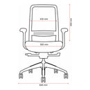 Buro Konfurb Luna Chair Mesh Back with Arms White