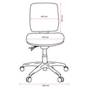 Buro Roma 3 Lever Mid Back With Seat Slide Without Arms Safetex Charcoal