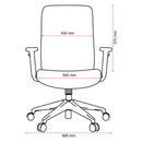 Buro Mondo Gene Chair Fabric Back with Arms Black