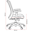 Buro Mondo Gene Chair Fabric Back with Arms Black