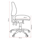 Buro Roma 3 Lever Mid Back With Seat Slide Without Arms Safetex Cobalt