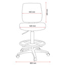 Buro Roma Drafting Chair 1 Lever Mid Back Black