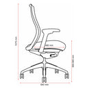 Buro Konfurb Luna Chair Mesh Back with Arms White