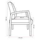 Buro Bella Guest Chair With Arms Dillon PU Stratus