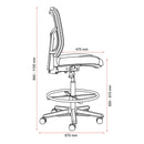 Buro Mondo Tivoli Drafting Chair 1-Lever Mesh Back Without Arms Zen Black