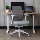 Buro Konfurb Luna Chair Mesh Back with Arms White