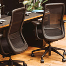 Buro Konfurb Luna Chair Mesh Back with Arms Black