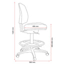 Buro Roma Drafting Chair 1 Lever Mid Back Black