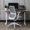 Buro Konfurb Luna Chair Mesh Back with Arms White