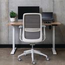 Buro Konfurb Luna Chair Mesh Back with Arms White