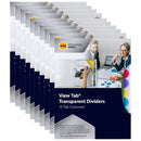 Marbig Professional Series View-Tab Divider Pp 10-Tab A4 Assorted Pack 10