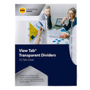 Marbig Professional Series View-Tab Divider Pp 10-Tab A4 Clear Pack 10
