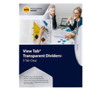 Marbig Professional Series View-Tab Divider Pp 5-Tab A4 Clear Pack 10