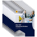 Marbig Professional Series View-Tab Divider Pp 10-Tab A4 Clear Pack 10