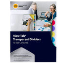 Marbig Professional Series View-Tab Divider Pp 10-Tab A4 Assorted Pack 10