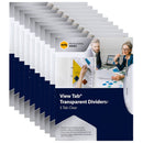 Marbig Professional Series View-Tab Divider Pp 5-Tab A4 Clear Pack 10