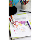 Artline 210 Fineliner Brights Pen 0.6mm Fibre Assorted Wallet 8
