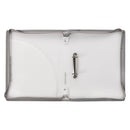 ColourHide Zipper Binder A4 2 D-Ring 25mm Clear Grey Bulk Pack 10