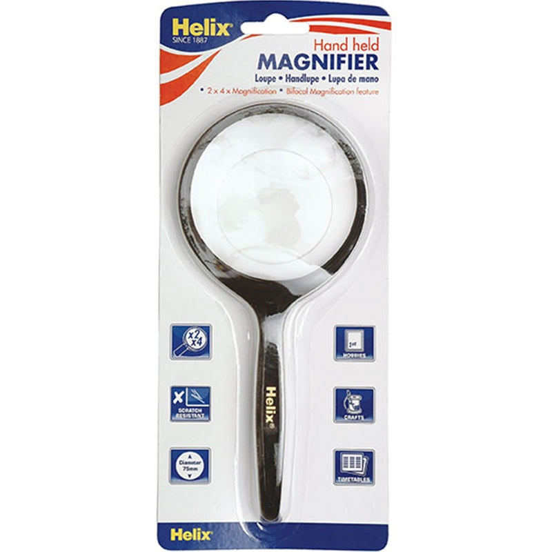 Helix Magnifying Glass Magnifier 75mm