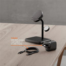Cygnett Qi2 3-in-1 Chargebase Stand Charger Phone Watch Earphones