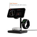 Cygnett Qi2 3-in-1 Chargebase Stand Charger Phone Watch Earphones