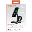 Cygnett Qi2 3-in-1 Chargebase Stand Charger Phone Watch Earphones