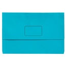 Marbig Slimpick Document Wallet Foolscap Blue Pack 10