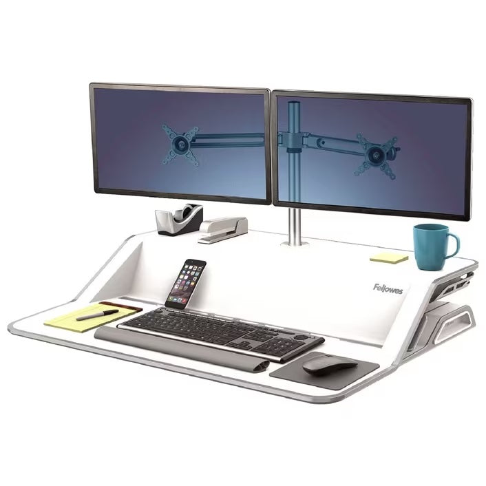 Fellowes Lotus Sit Stand Workstation White